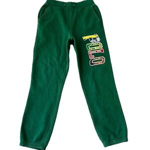 Polo Ralph Lauren Sweatpants Boy Small 8 Green Fleece Joggers Athletic Logo Pant